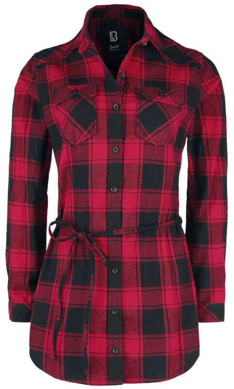 rock revival "Ladies Long Shirt Lucy" Longsleeve red-black by Brandit