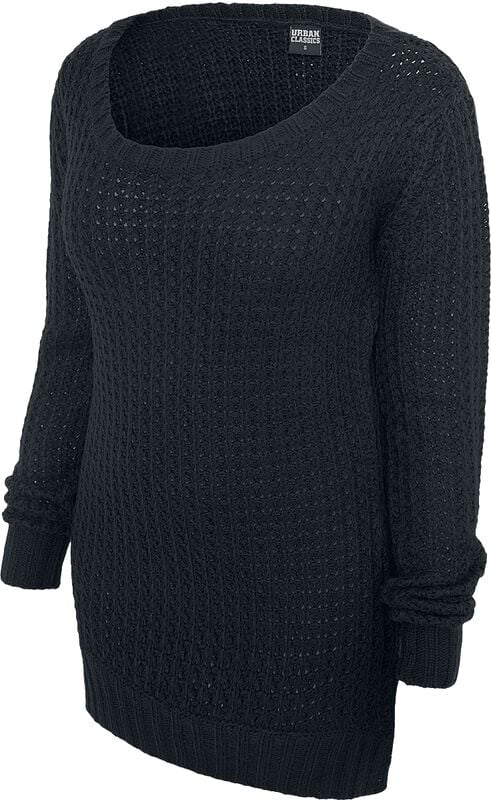 Rock Revival "Ladies Long Wideneck Sweater" Knit Jumper Black By Urban Classics