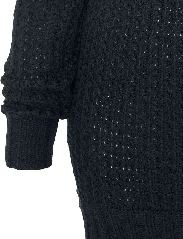 Rock Revival "Ladies Long Wideneck Sweater" Knit Jumper Black By Urban Classics