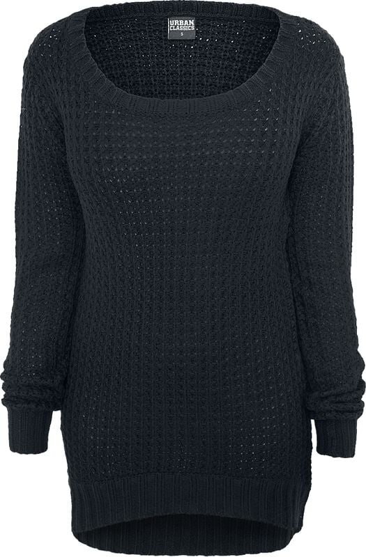 rock revival "Ladies Long Wideneck Sweater" Knit jumper black by Urban Classics