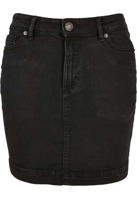 Rock Revival "Ladies' Organic Stretch Denim Mini Skirt" Mini Skirt Black By Urban Classics
