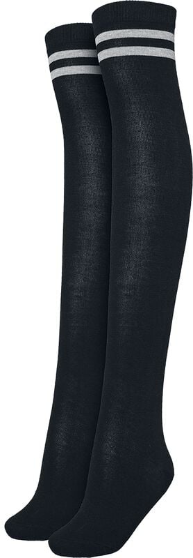 Rock Revival "Ladies Overknee Socks 2-Pack" Knee Socks Black/black-grey By Urban Classics