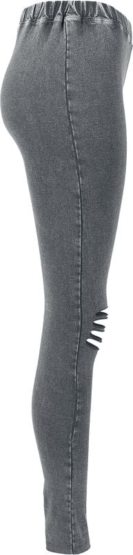 Rock Revival "Ladies Slashed Knee Leggings" Leggings Mottled Grey By Urban Classics
