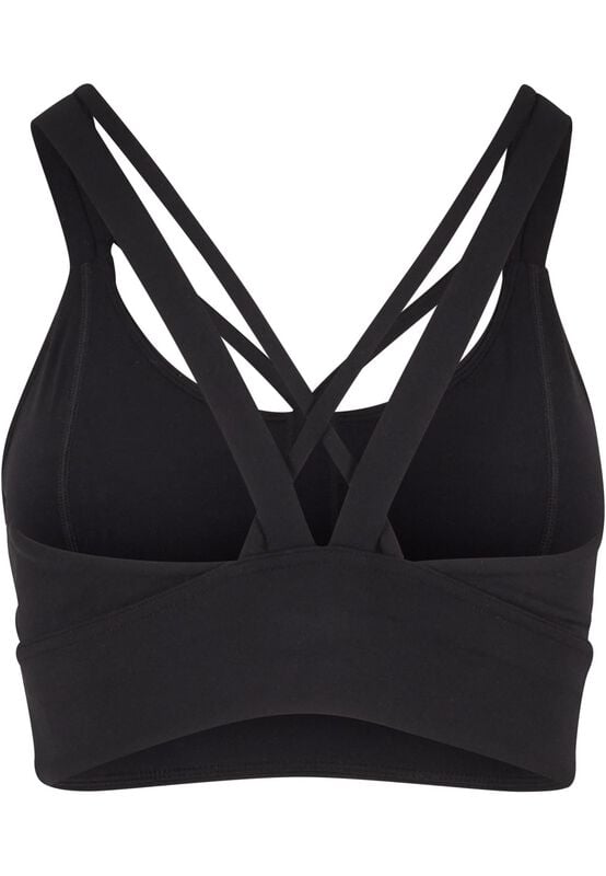 Rock Revival "Ladies' Sports Bra Crossed" Bustier Black By Urban Classics