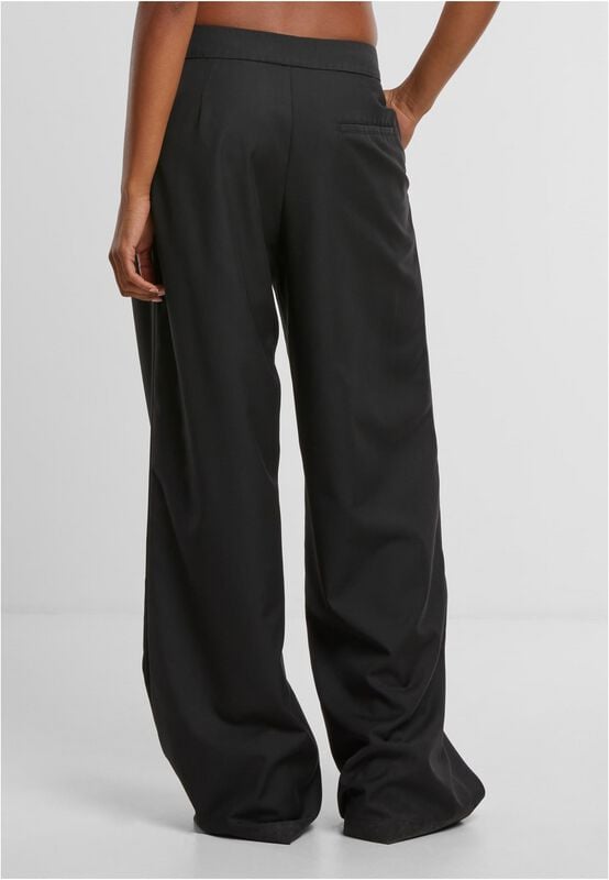 Rock Revival "Ladies' Wide Leg Trousers" Cloth Trousers Black By Urban Classics