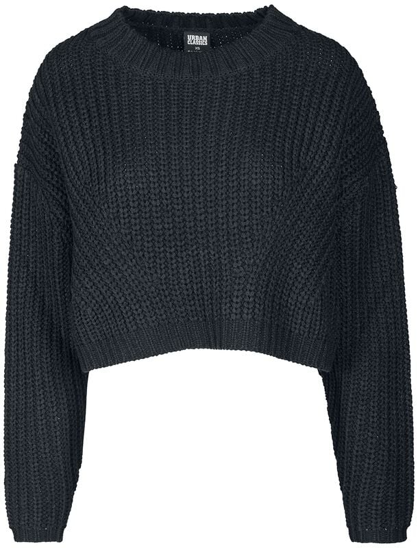 Rock Revival "Ladies Wide Oversize Sweater" Knit Jumper Black By Urban Classics