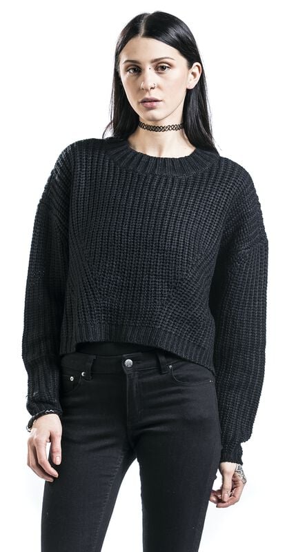 rock revival "Ladies Wide Oversize Sweater" Knit jumper black by Urban Classics