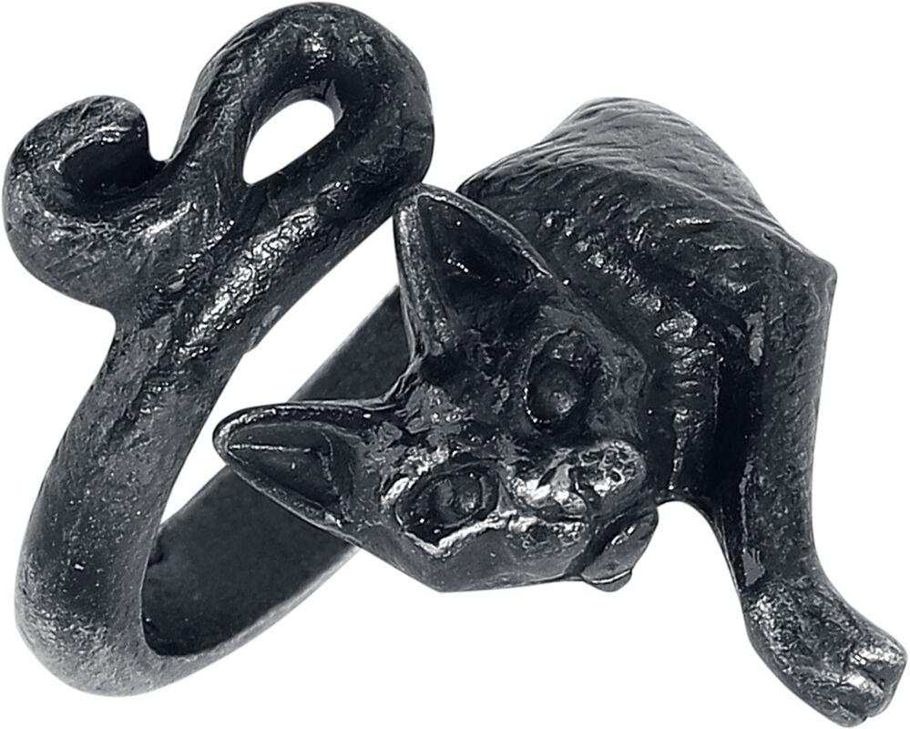 Rock Revival "Le Chat Noir Ring" Ring Black By Alchemy Gothic