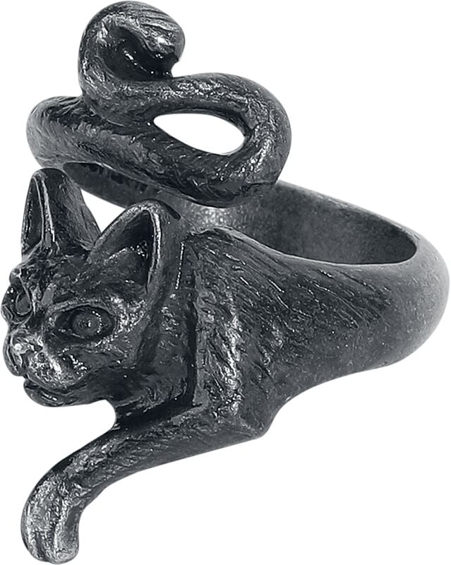 Rock Revival "Le Chat Noir Ring" Ring Black By Alchemy Gothic