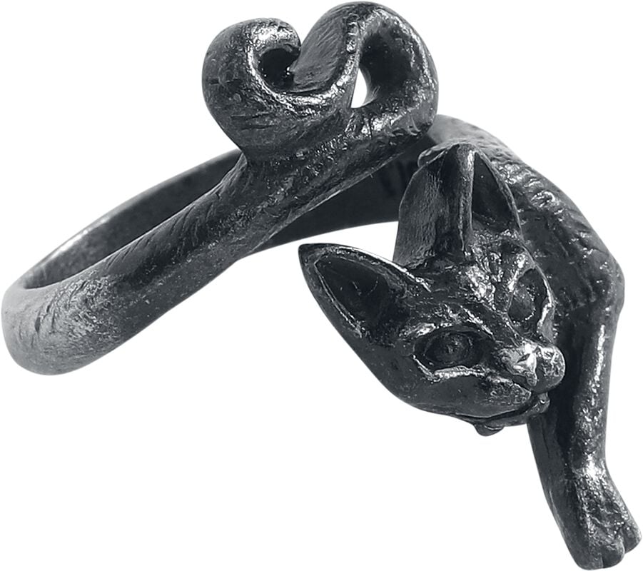 Rock Revival "Le Chat Noir Ring" Ring Black By Alchemy Gothic