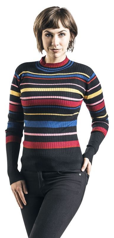 rock revival "Leah Turtle Neck Sweater" Knit jumper multicolour by Voodoo Vixen