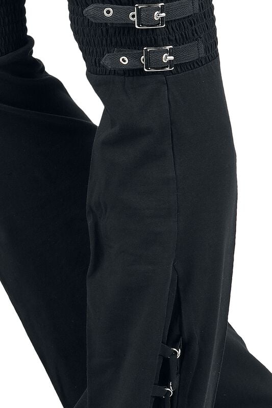 Rock Revival "Leg Warmers With Lacing And Buckles" Knee Socks Black By Gothicana By EMP