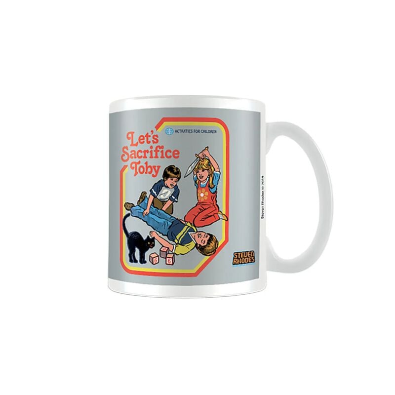 rock revival "Let's Sacrifice Toby" Cup white by Steven Rhodes
