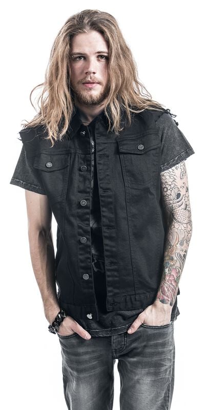 rock revival "Life Of An Easy Rider" Vest black by Black Premium by EMP