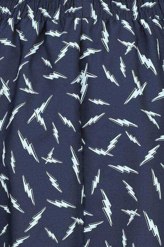 Rock Revival "Lightning Skirt" Mini Skirt Blue By EMP Stage Collection