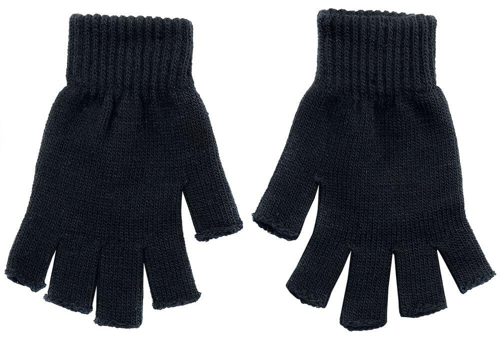 Rock Revival "Logo" Fingerless Gloves Black By Pantera