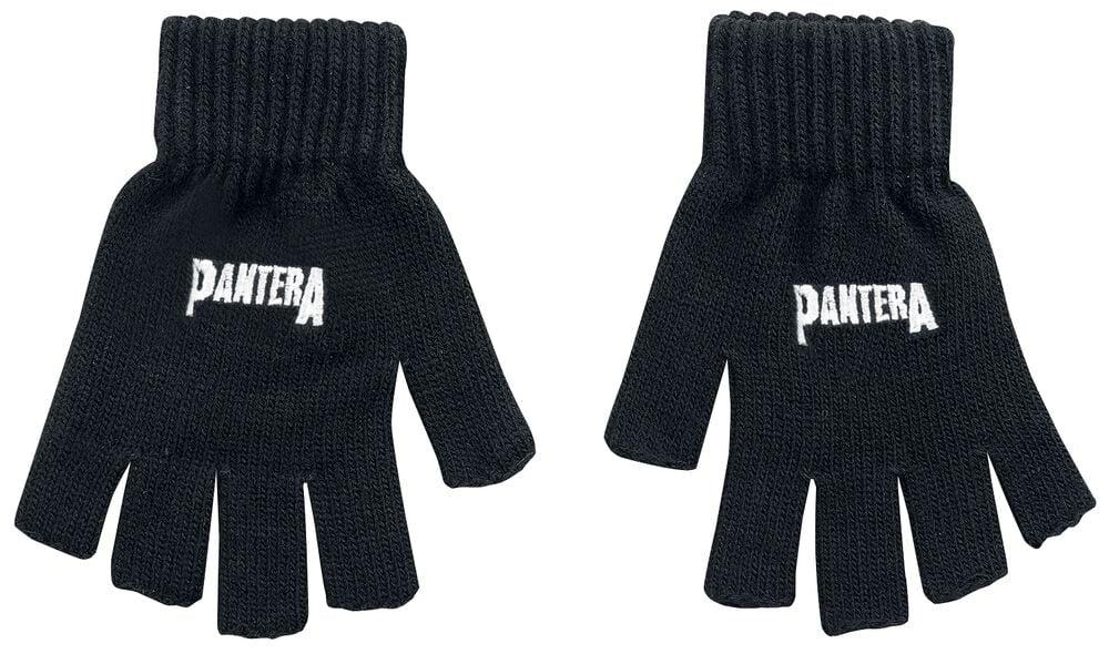 Rock Revival "Logo" Fingerless Gloves Black By Pantera