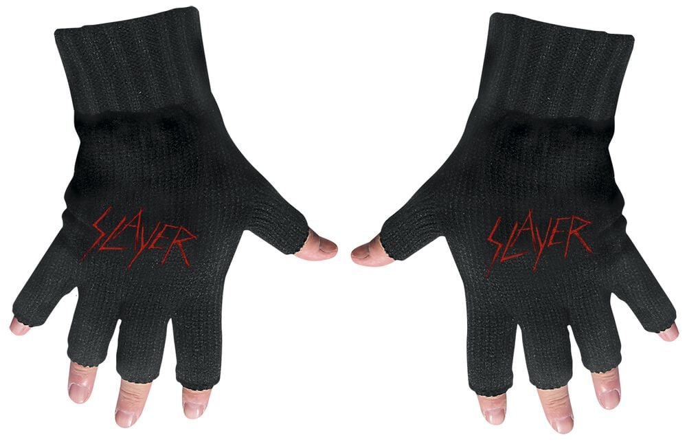rock revival "Logo" Fingerless gloves black by Slayer