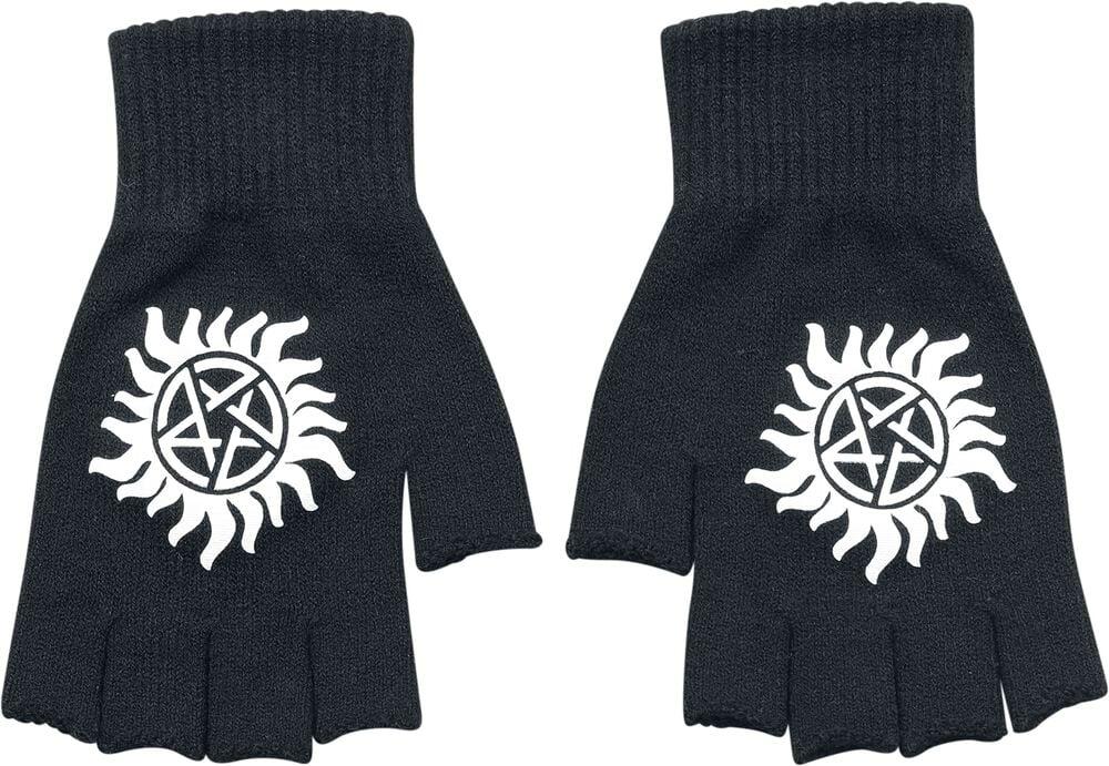 Rock Revival "Logo - Fingerless Gloves" Fingerless Gloves Black By Supernatural