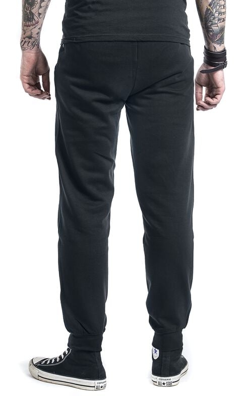 Rock Revival "Logo Large" Tracksuit Trousers Black By Lonsdale London