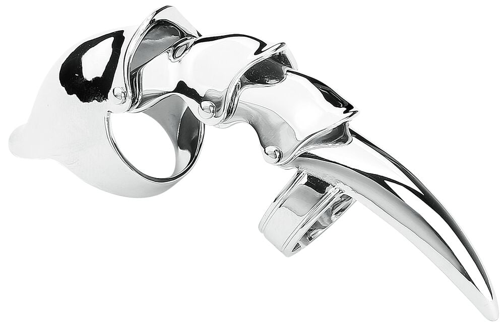 Rock Revival "Long Finger Claw" Ring Silver-coloured By EtNox Hard And Heavy