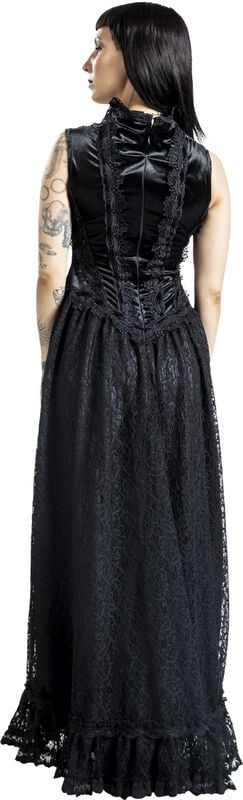 Rock Revival "Long Gothic Dress" Maxi Dress Black-lilac By Sinister Gothic