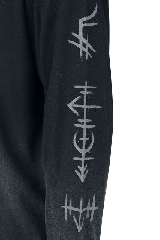 Rock Revival "Long Sleeve With Runes Print" Long-sleeve Shirt Black-grey By Black Premium By EMP