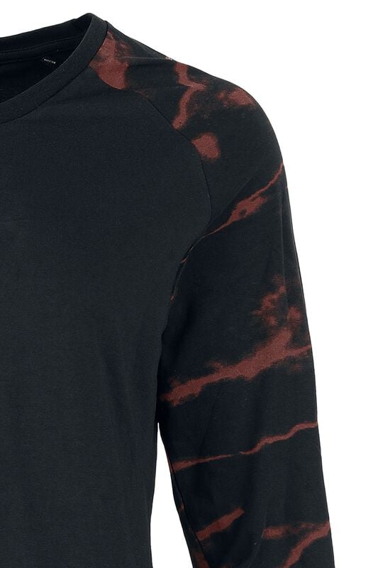 Rock Revival "Long-sleeved Top With Raglan Sleeves" Long-sleeve Shirt Black-red By RED By EMP