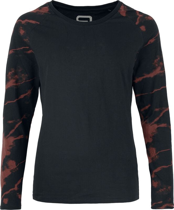 rock revival "Long-sleeved Top with raglan sleeves" Long-sleeve Shirt black-red by RED by EMP