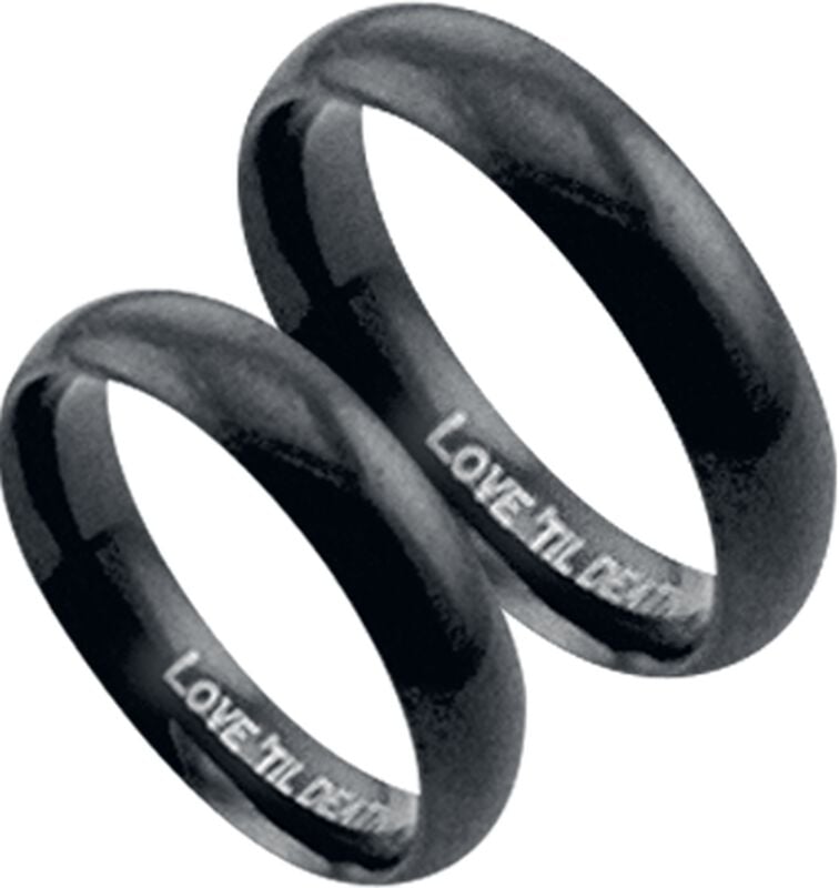 rock revival "Love 'Til Death" Ring black by etNox hard and heavy