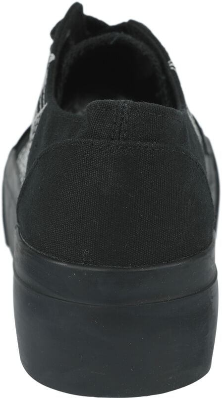 Rock Revival "LowCut Plateau Trainers With Spiderweb Embroidery" Sneakers Black By Gothicana By EMP