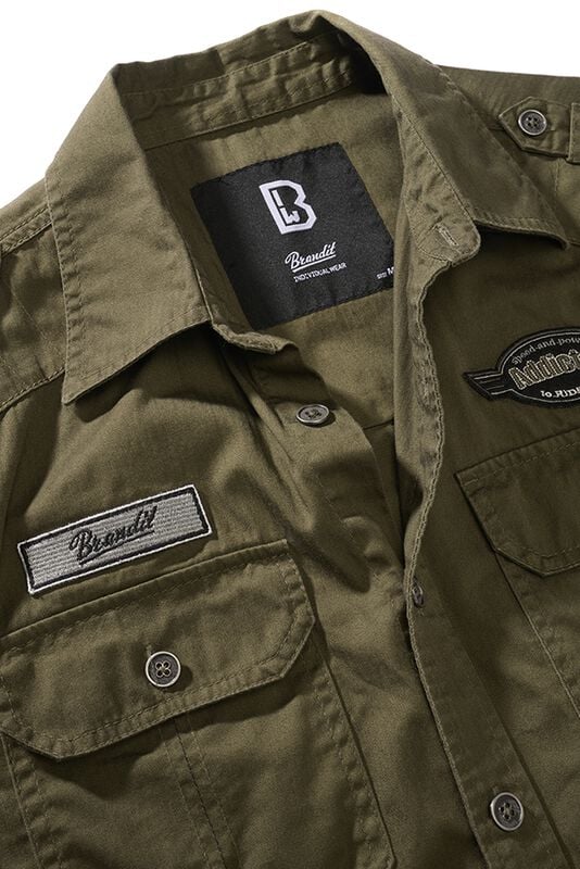 Rock Revival "Luis Vintage Shirt Short Sleeve" Short-sleeved Shirt Olive By Brandit