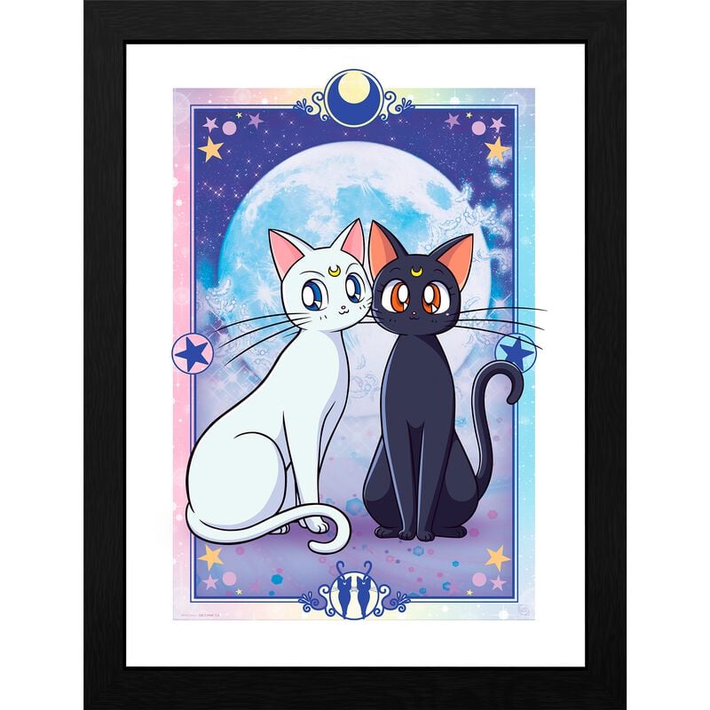 rock revival "Luna & Artemis" Framed Image coloured by Sailor Moon