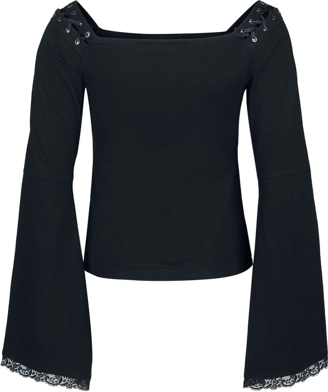 Rock Revival "Maelys Top" Long-sleeve Shirt Black By Poizen Industries