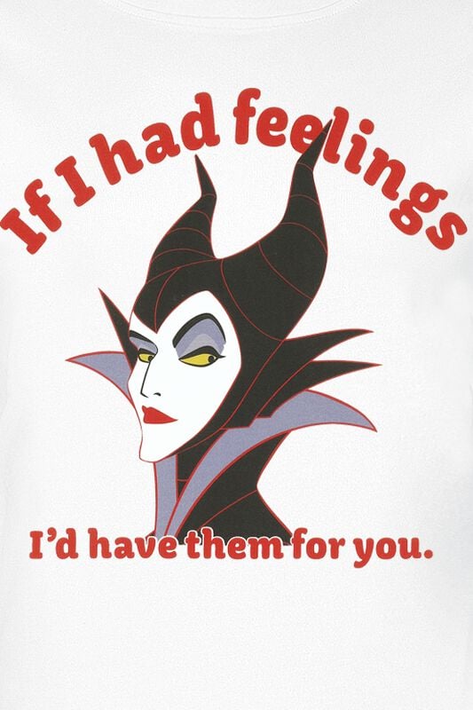 Rock Revival "Maleficent - If I Had Feelings I'd Have Them For You." T-Shirt White By Sleeping Beauty