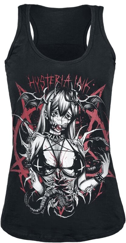rock revival "Manga Demon - Women's Vest" Tanktop black by Hysteria Ink