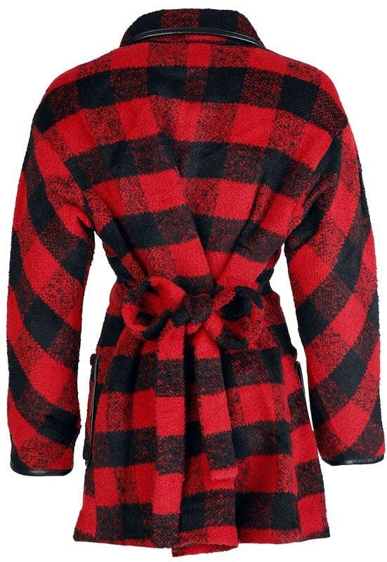 Rock Revival "Manhattan Coat" Coat Black-red By Hell Bunny