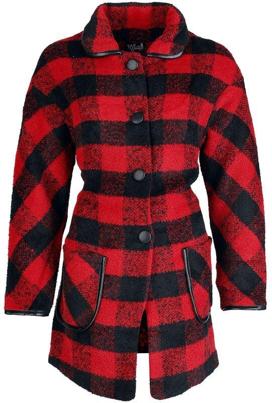 rock revival "Manhattan Coat" Coat black-red by Hell Bunny