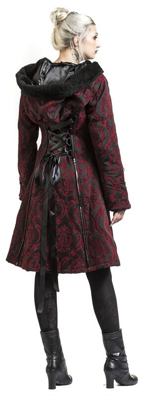 Rock Revival "Mansion Coat" Coat Red-black By Poizen Industries