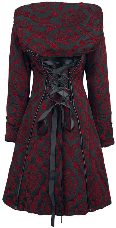 Rock Revival "Mansion Coat" Coat Red-black By Poizen Industries