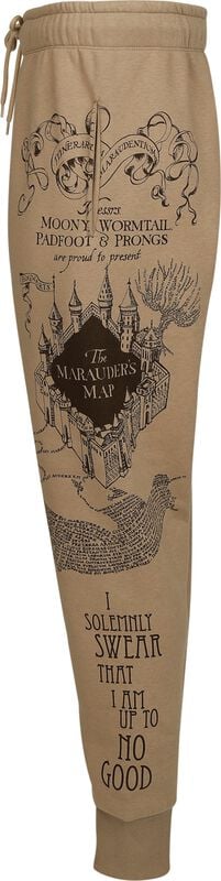 Rock Revival "Marauder's Map" Tracksuit Trousers Light Brown By Harry Potter
