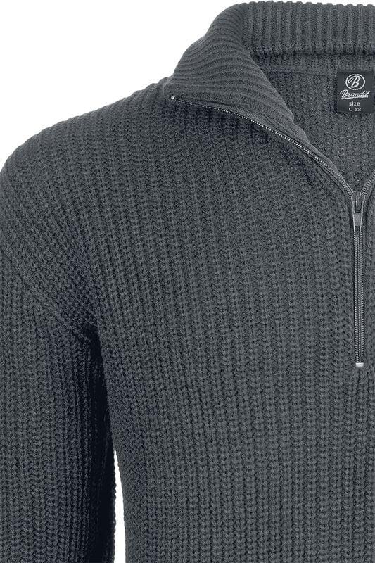 Rock Revival "Marine Troyer" Knit Jumper Anthracite By Brandit