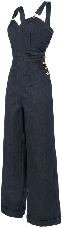 Rock Revival "Marlene Dungarees" Dungarees Blue By Voodoo Vixen