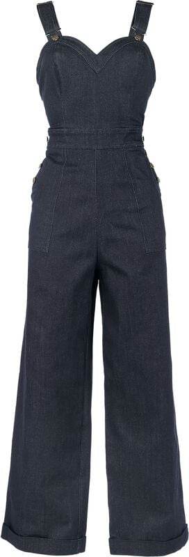 rock revival "Marlene Dungarees" Dungarees blue by Voodoo Vixen