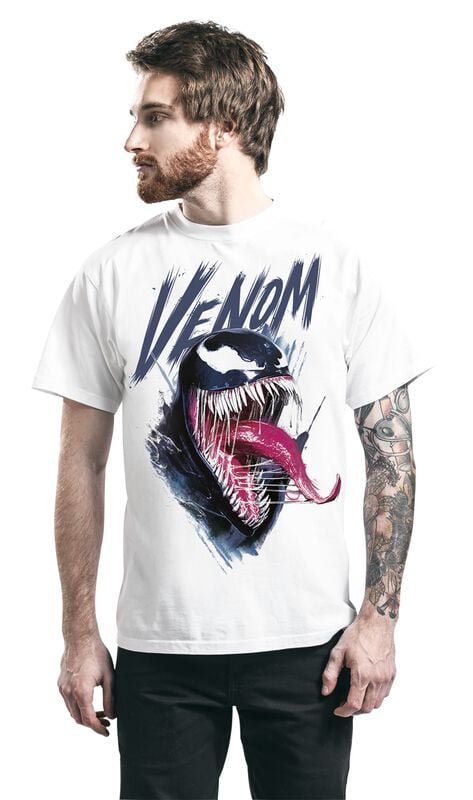 Rock Revival "Marvel Games - Spider-Man 2 - Venom Scratched" T-Shirt White By Spider-Man