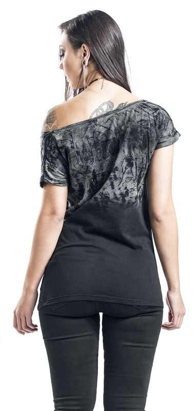 Rock Revival "Marylin Spatolato" T-Shirt Black-grey By Outer Vision