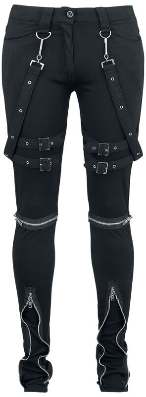 rock revival "Megan" Cloth Trousers black by Gothicana by EMP