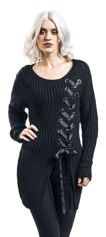 Rock Revival "Meleri Top" Knit Jumper Black By Poizen Industries