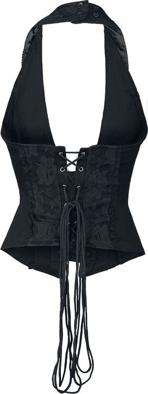 Rock Revival "Melissa Waist Coat" Underbust Corsage Black By Burleska