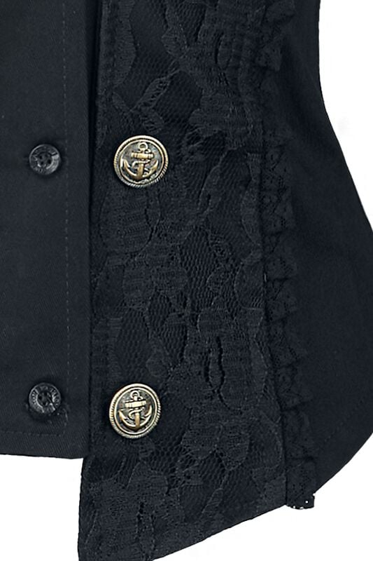 Rock Revival "Melissa Waist Coat" Underbust Corsage Black By Burleska